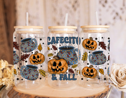 Cafecito & Fall 16oz PNG