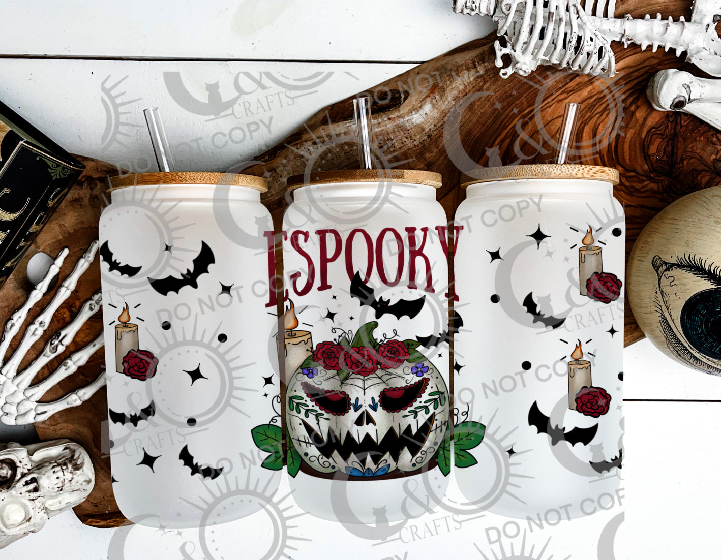 Espooky Catrina Pumpkin Libby Wrap