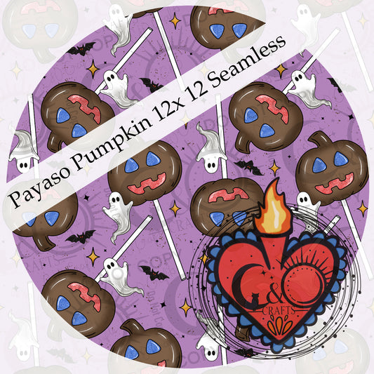 Payaso Pumpkins 12x12in Seamless