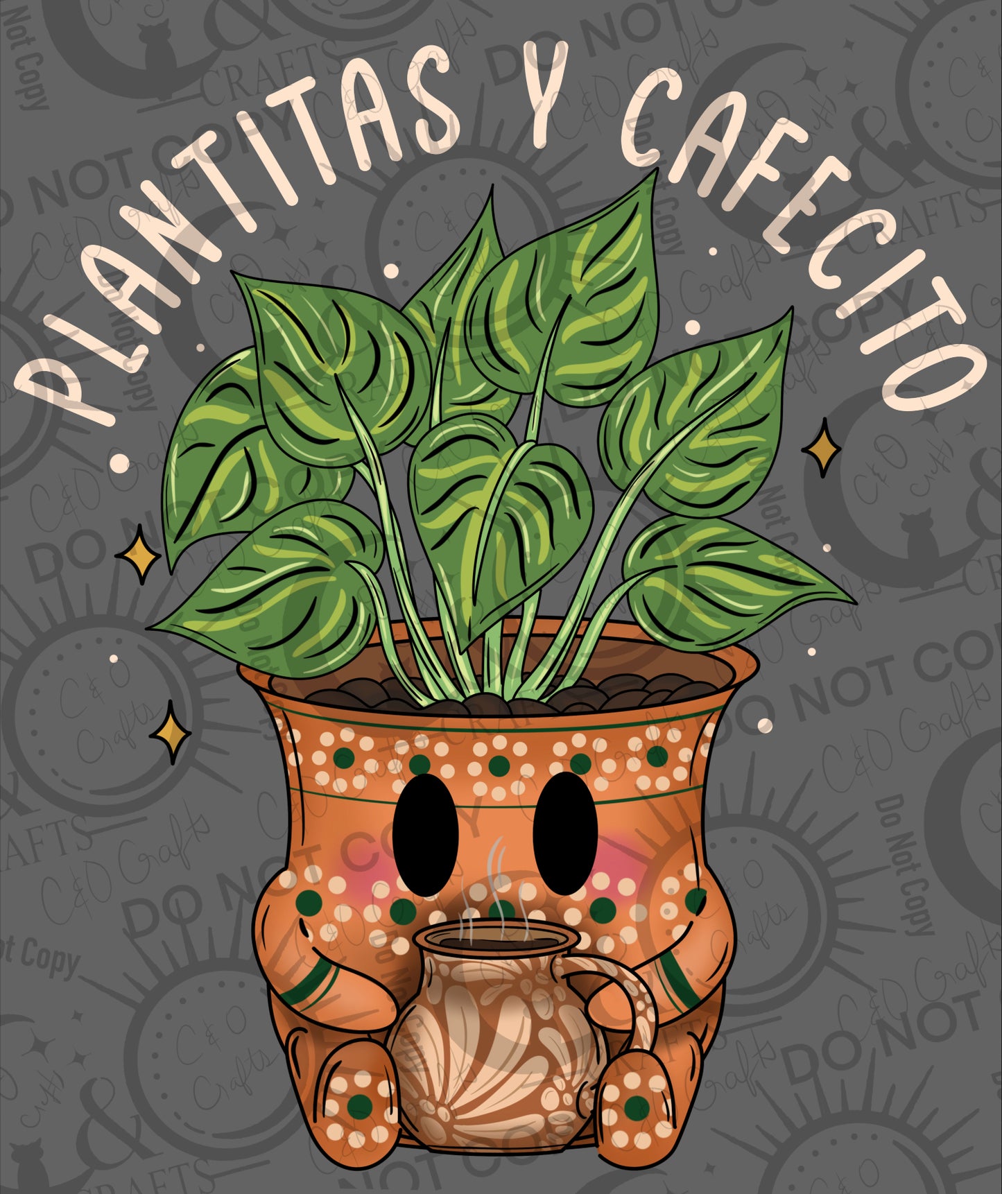 Plantitas y Cafecito Cream Letters