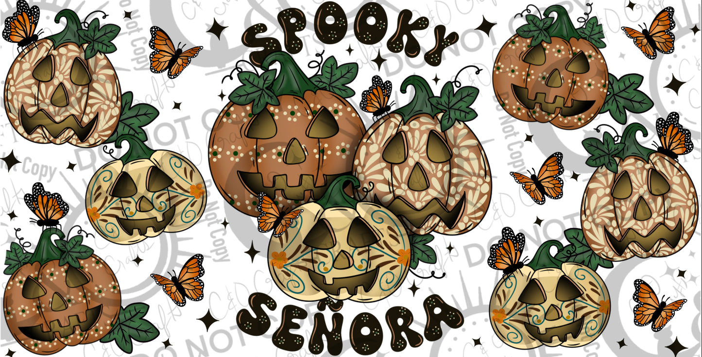 Señora Pumpkins 16oz Wrap PNG