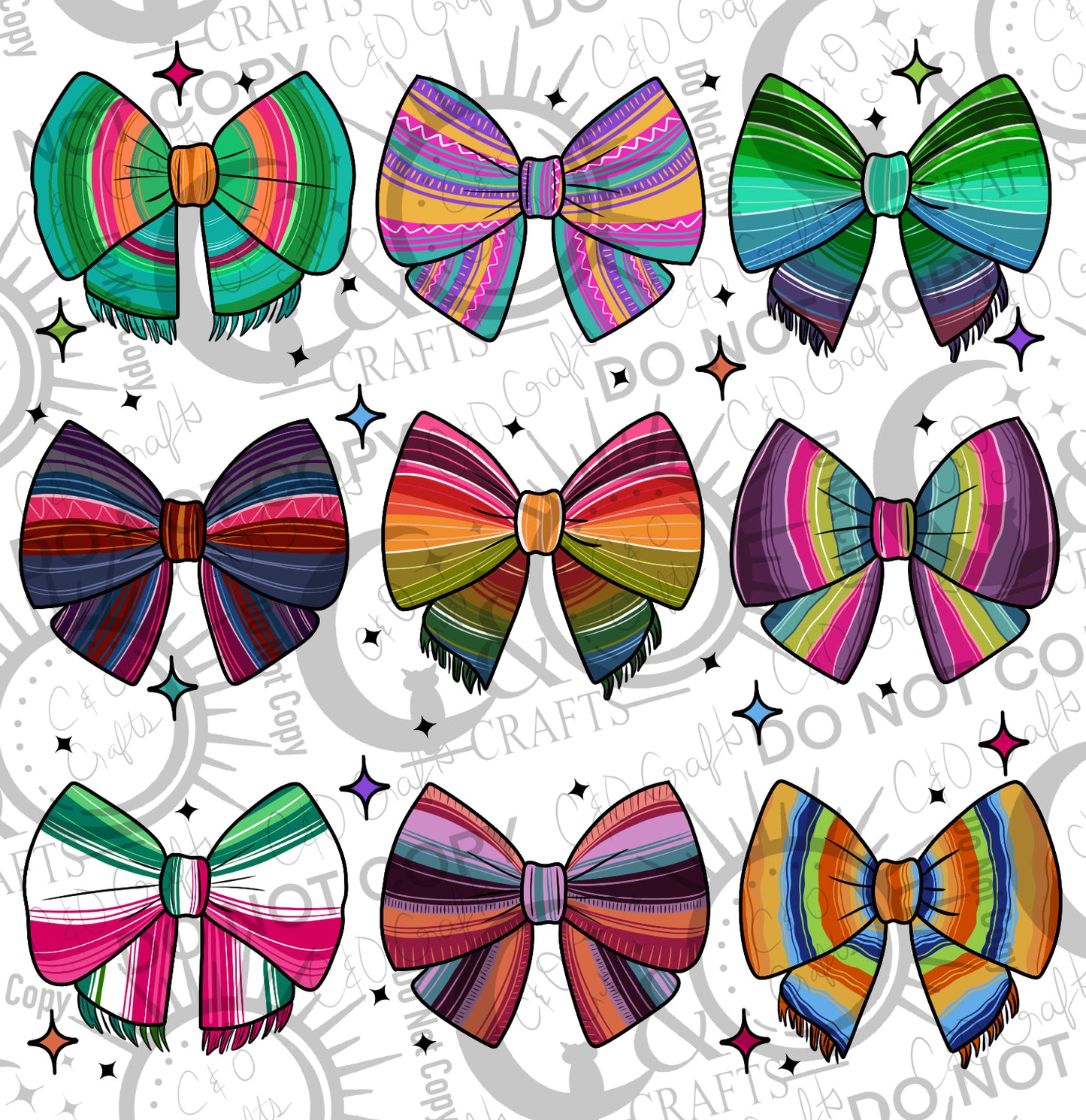 Serape Bows PNG