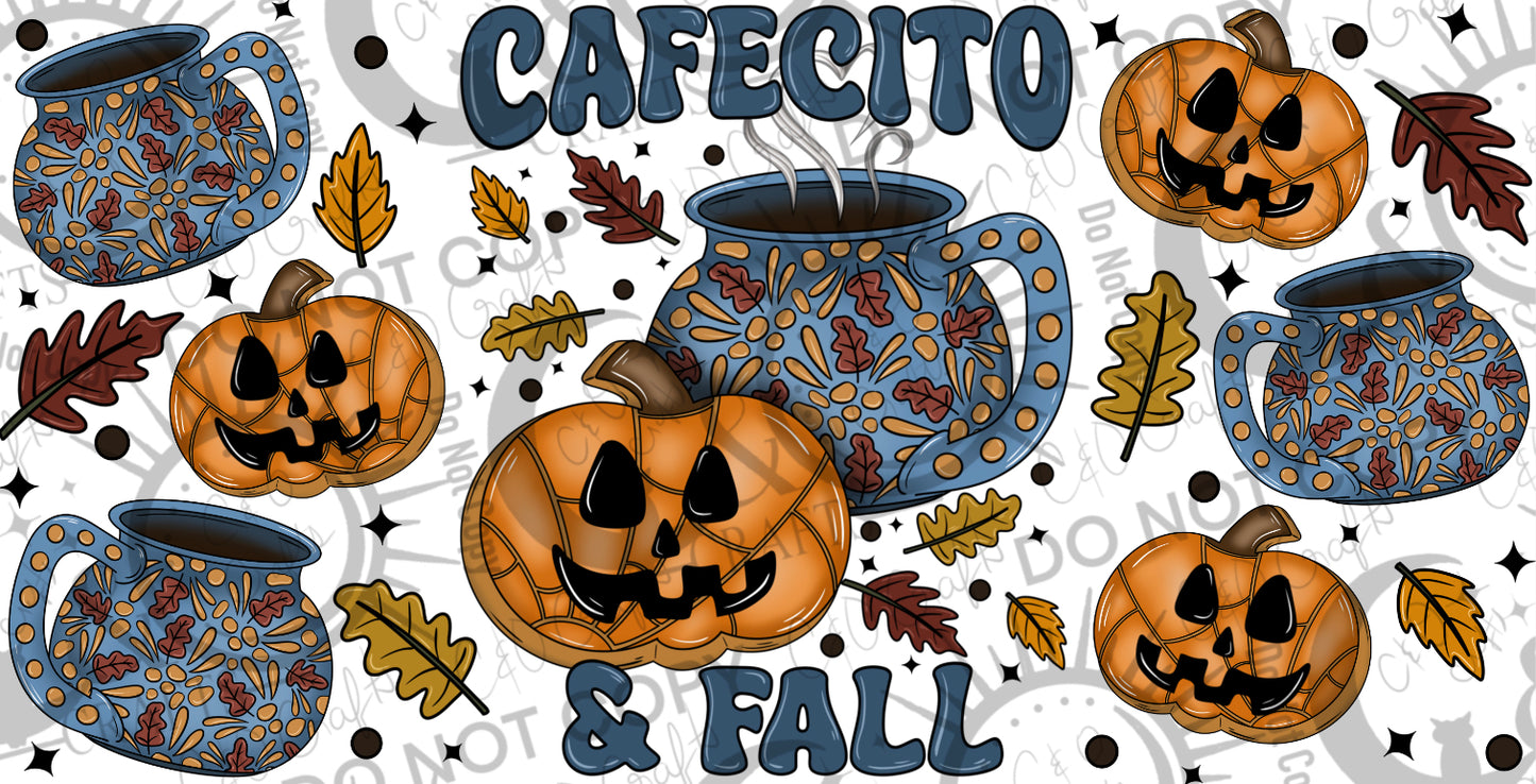 Cafecito & Fall 16oz PNG