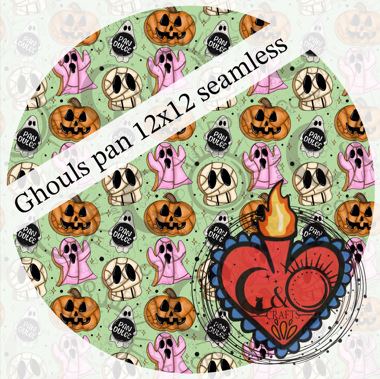 Ghouls Pan 12x12in Seamless