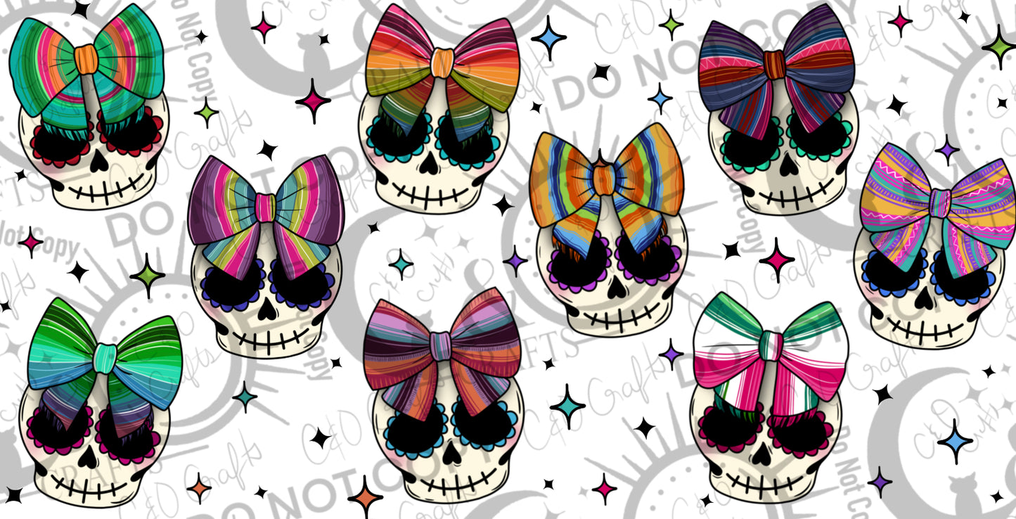 Serape Bow Calaveras 16oz PNG