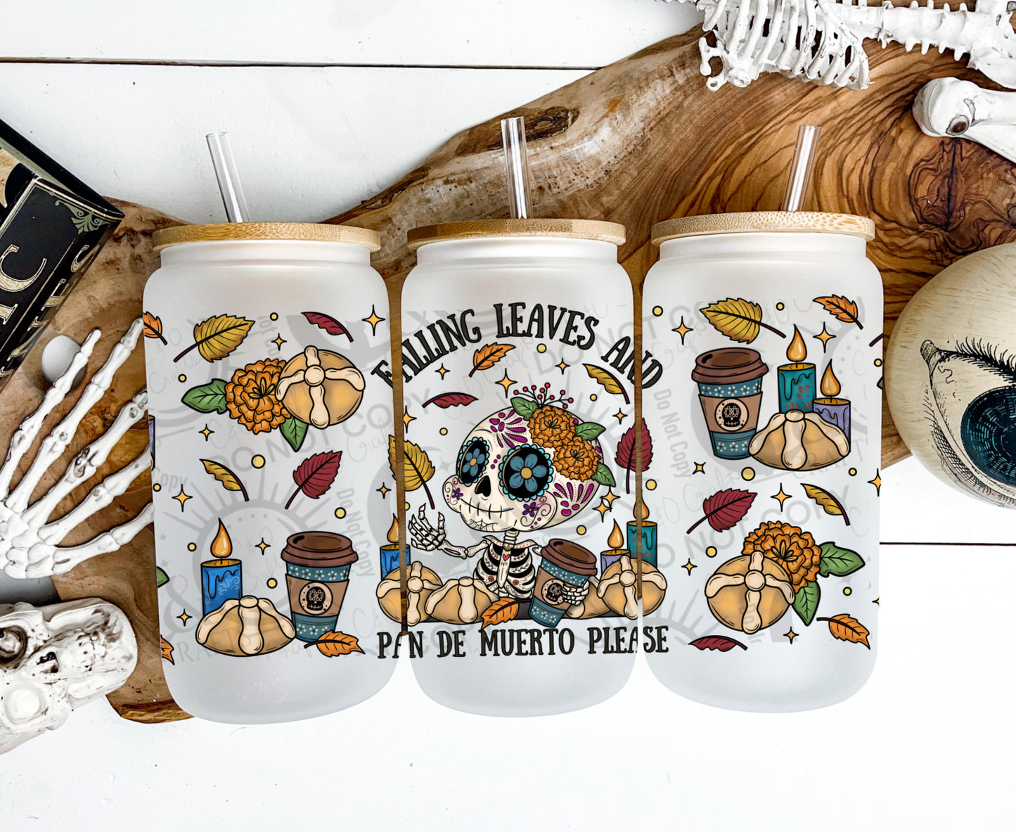 Día De Muertos Fall 16oz PNG