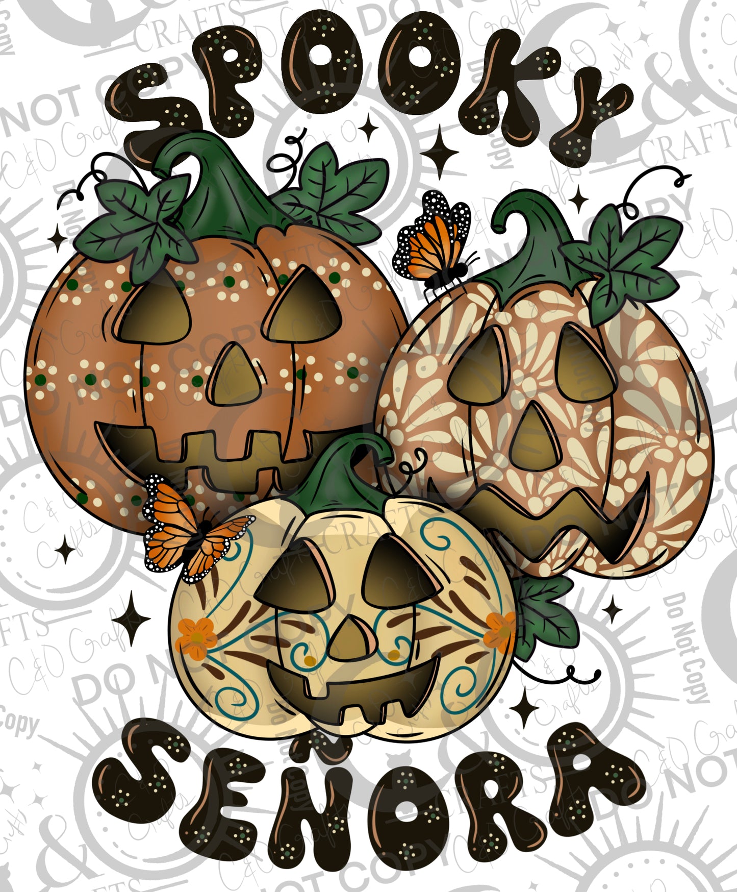 Spooky Señora Pumpkins PNG