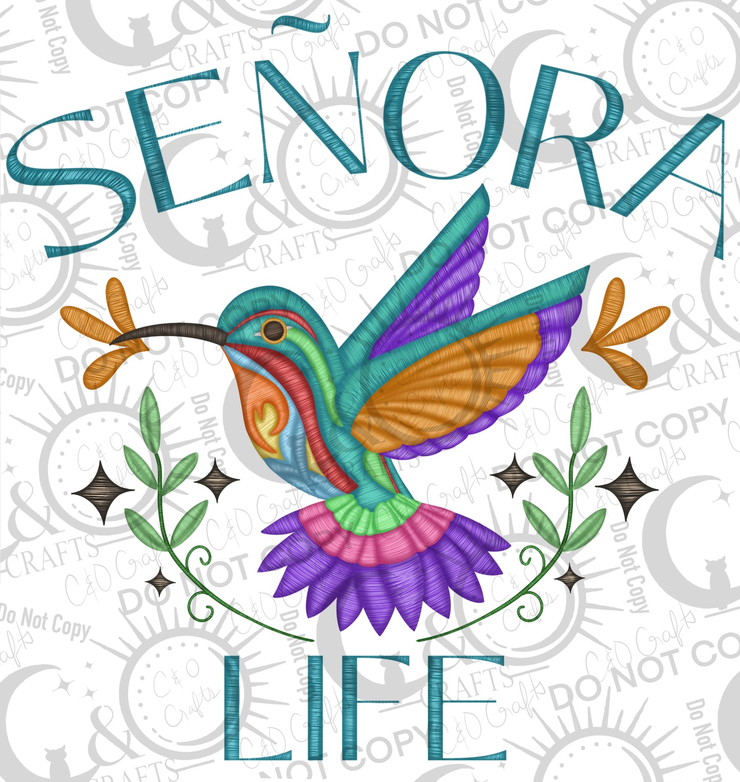 Señora Life Faux Embroidery