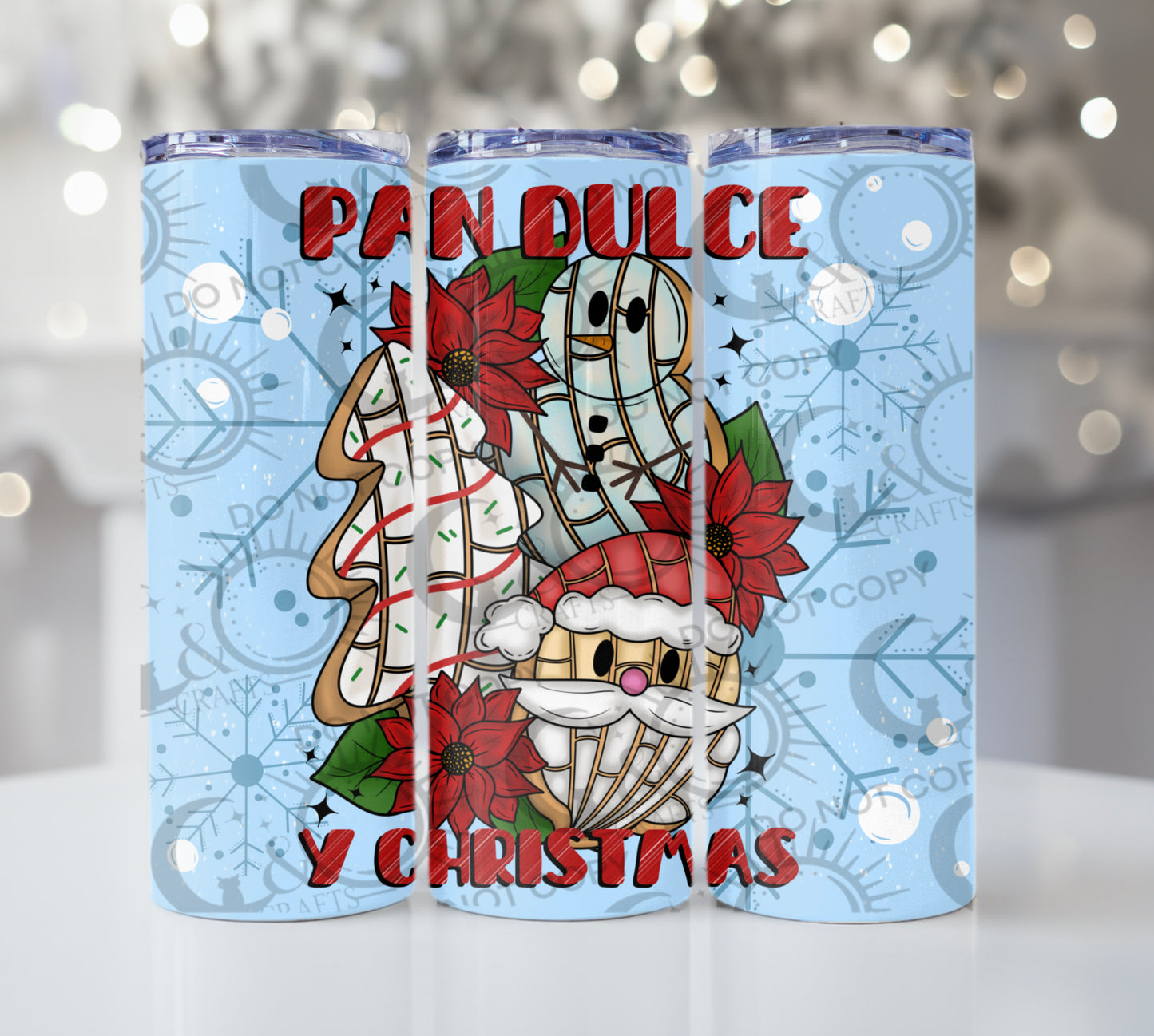 Pan Y Christmas 20oz Tumbler Wrap