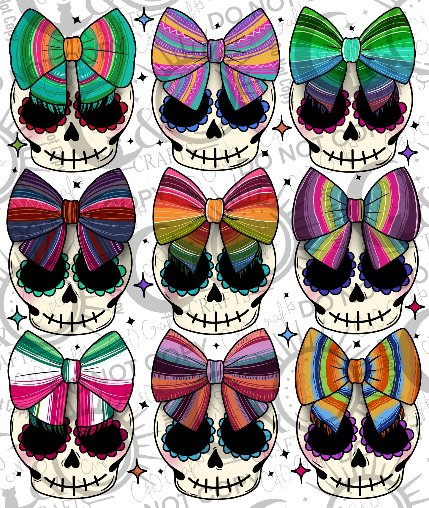 Serape Bow Calaveras