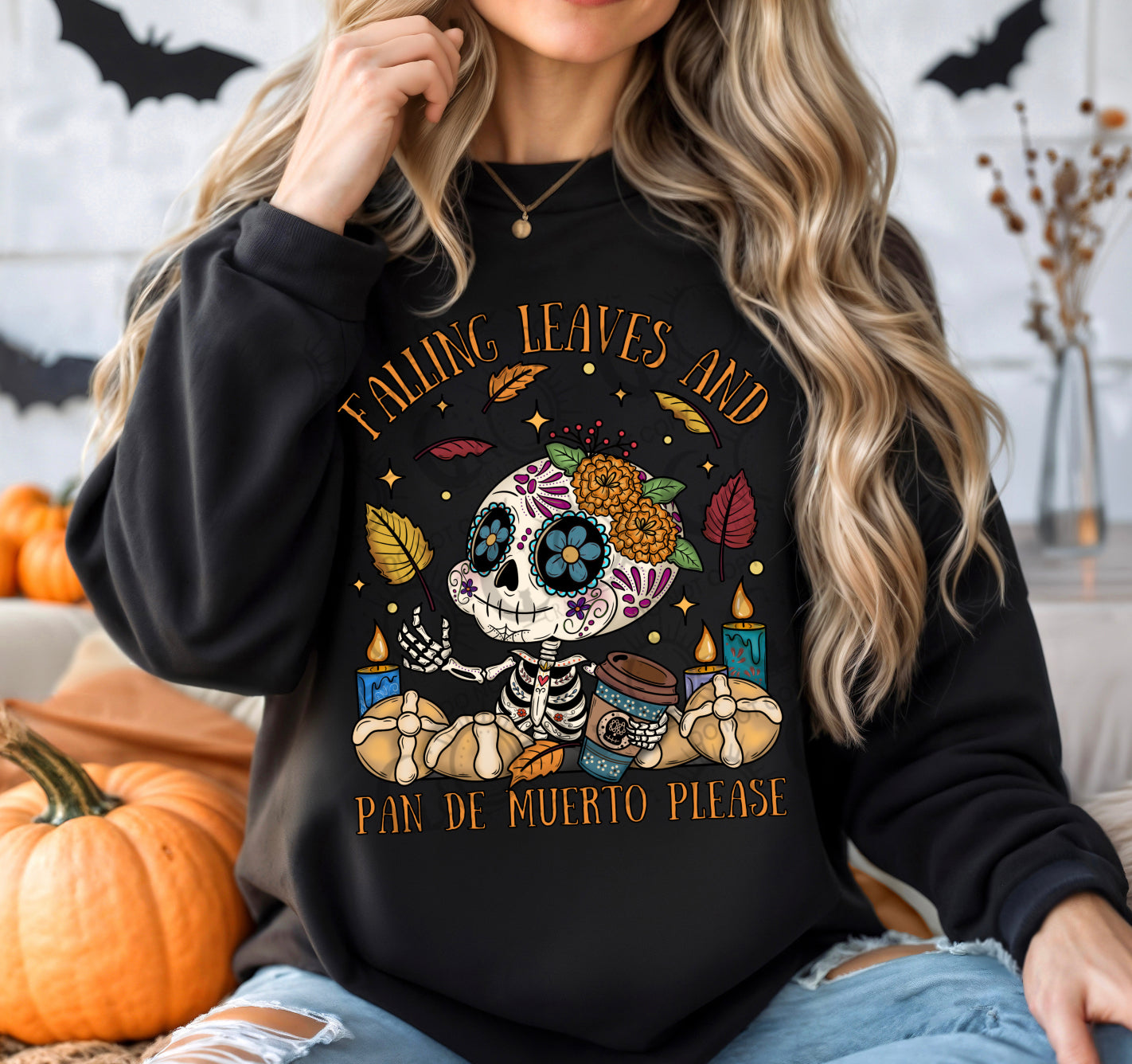 Día de Muertos Fall PNG (Orange)